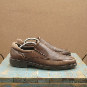 Ecco Mens Holton Apron Toe Slip On Loafers Size 44 / 11 Brown Leather